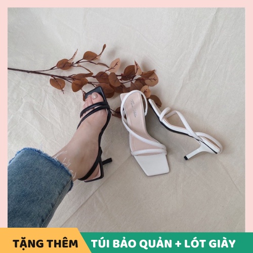 Sandal cao gót nữ quai mảnh gót nhọn 7cm