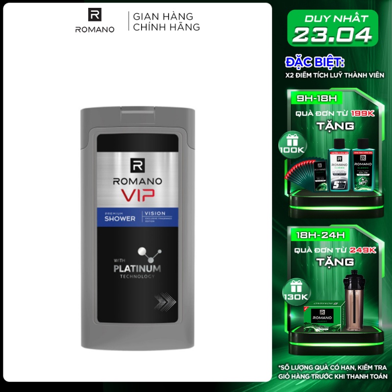 Sữa tắm cao cấp Romano Vip 180g Vision | BigBuy360 - bigbuy360.vn