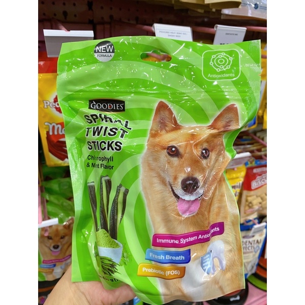 [ 450g ] Xương gặm sạch răng cao cấp Goodies Spriral Stix