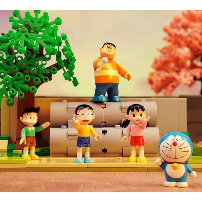 Mô hình lắp ráp dạng Lego Doraemon Nobita - K20409 Sân bóng chày Nobita