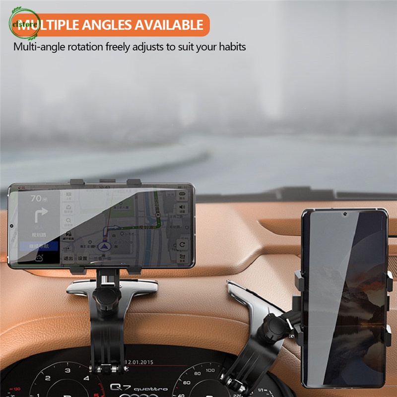 Giá đỡ điện thoại/ GPS xoay được 1200 độ đa năng tiện dụng cho xe hơi