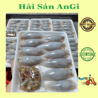 Mực ống nhồi thịt tươi ngon không chất bảo quản khay 500gr