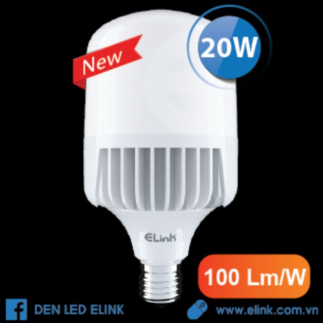 Bóng Đèn Elink LED Búp Xoắn 20W 100Lm/W EBB-C-20T/EBB-C-20V