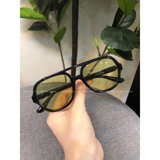 ( Ảnh Thật ) Kính mát flackbee vàng rêu