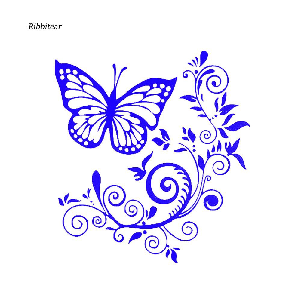 Decal rbtr _ Butterfly họa tiết hoa bướm dán trang trí xe ô tô / xe tải