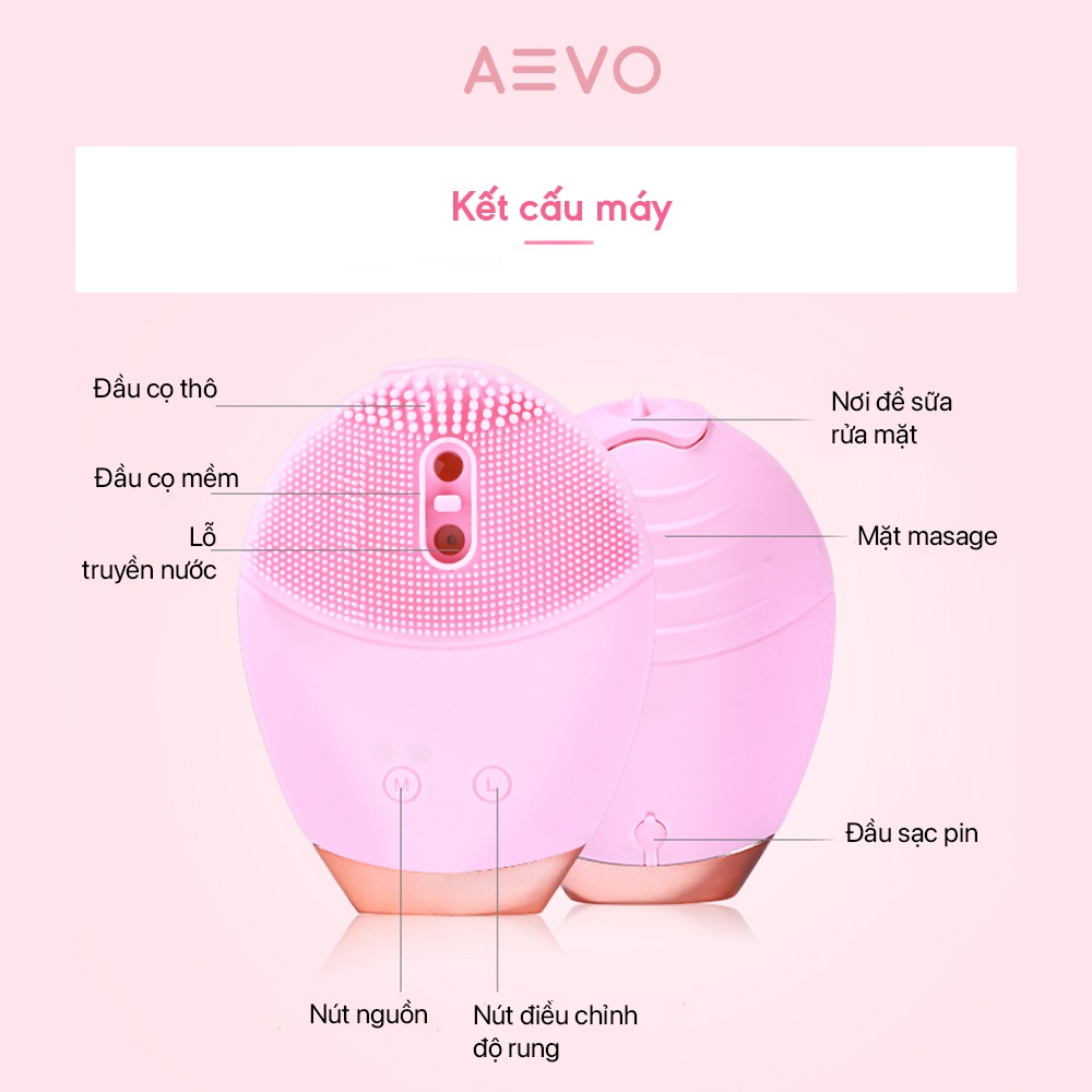 Máy rửa mặt massage AEVO Foam Cleanser tạo bọt nhanh giúp làm sạch sâu, thông thoáng lỗ chân lông, giảm mụn