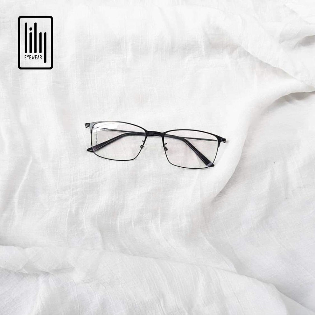 Gọng kính cận kim loại nam nữ Lilyeyewear, thiết kế mắt vuông phù hợp với nhiều khuôn mặt 9042