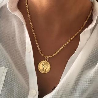 Dây chuyền mặt hình đồng xu thời trang Bohemia cho nữ