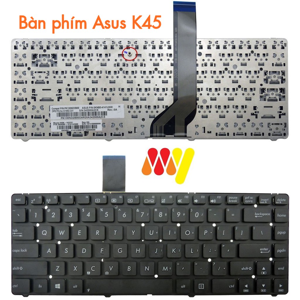 Bàn phím laptop Asus K45 K45A K45V K45VD K45VJ K45VM K45VS K45DR - NEW 100%