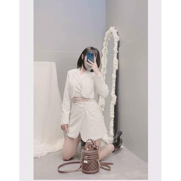 Túi cốp M.K da mềm mịn, kèm nơ siêu xinh