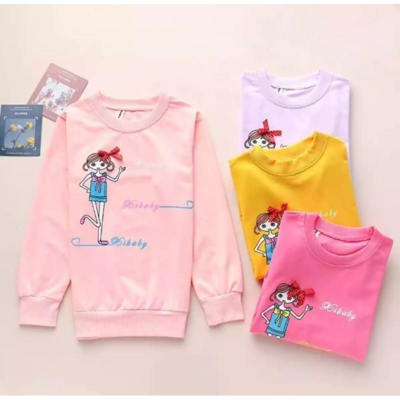 Áo sweater chất liệu mềm mại thoải mái cho bé gái từ 5-10 tuổi