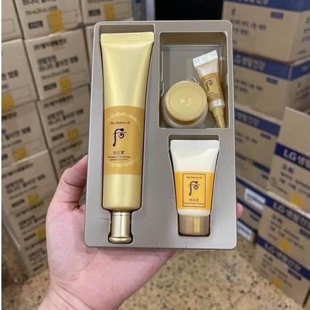 Set Kem Chống Nắng Whoo vàng wrinkle sun cream