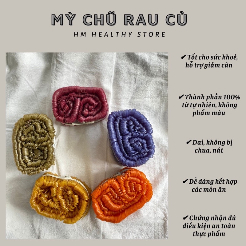 Mỳ rau củ ngũ sắc, mỳ chũ 1Kg giảm cân ăn kiêng healthy eatclean không phẩm màu an toàn cho sức khoẻ