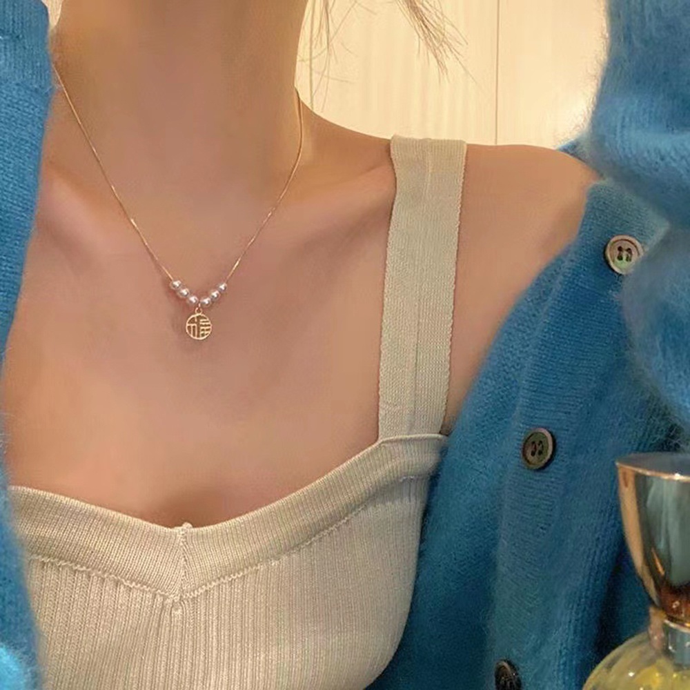 Vòng cổ Ngọc Trai May Mắn Sang Trọng Quý Phái