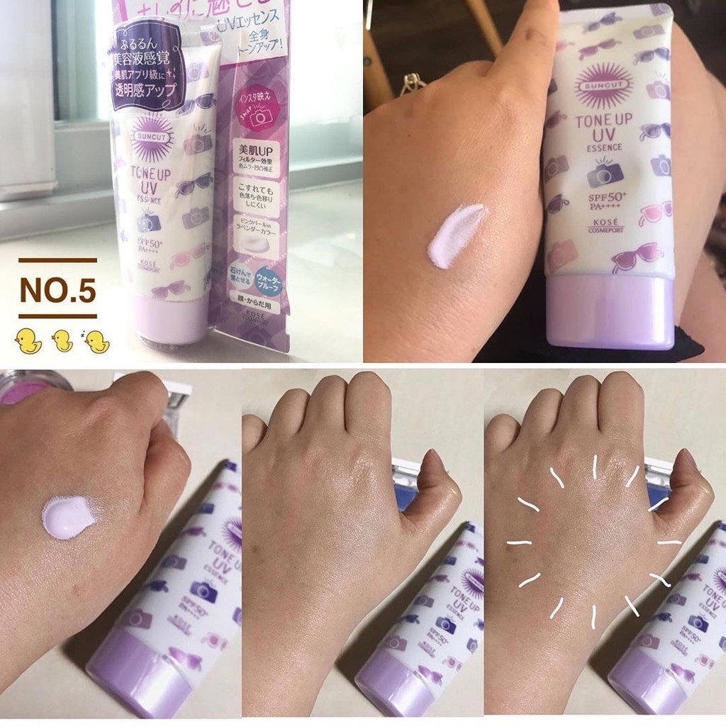 [Bill Nhật] Kem Chống Nắng Nâng Tone Kose Suncut Tone Up UV Essence SPF50+ PA++++ 80g