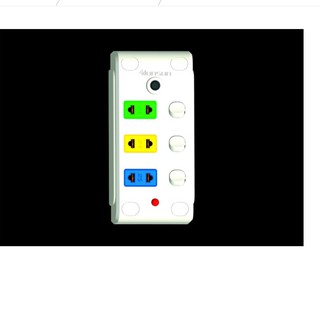 Mặt Gắn nổi 3 ổ cắm 2 chấu + 3 công tắc