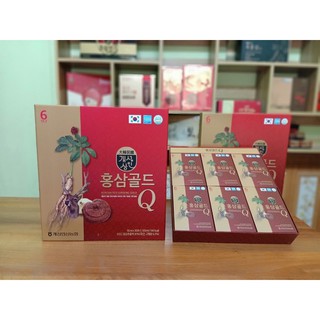 Nước hồng sâm Gold Q kèm túi xách (Hộp 30 gói x 50ml)