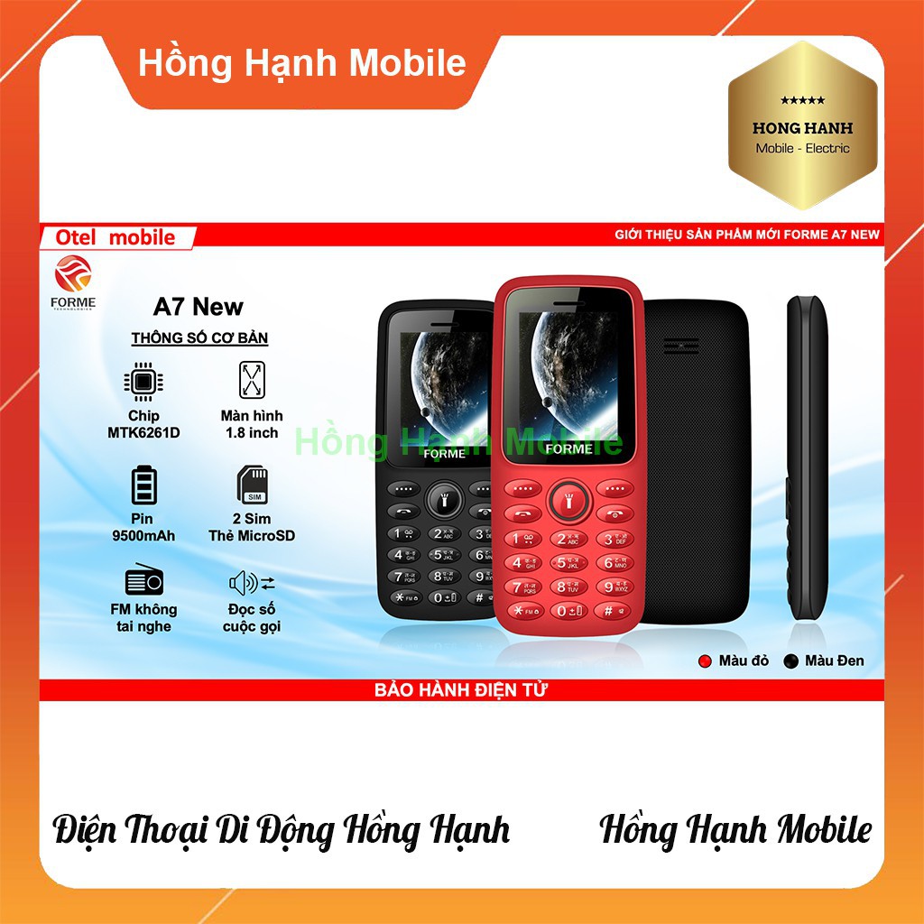 Điện Thoại Forme A7 - Hàng Chính Hãng Nguyên Seal Fullbox Mới 100% - Điện Thoại Hồng Hạnh