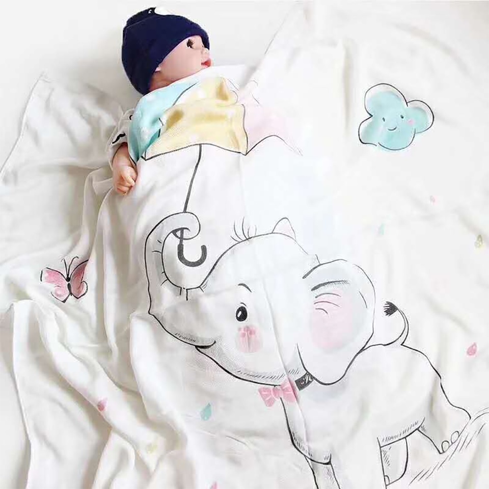 Chăn Lụa Cotton Hè Thu Cho Bé Siêu Mềm Mát - BTT00783