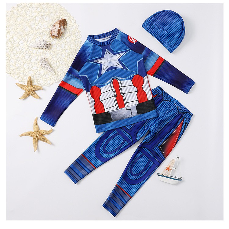 Đồ bơi trẻ em đồ bơi dài tay dài chân thuyền trưởng mĩ