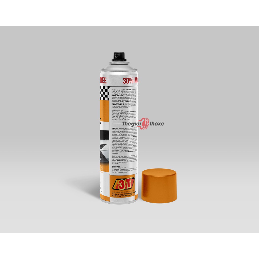 Bình xịt xóa vết xước 3T-Carna | Xi, kem đánh bóng xe cana dạng xịt tiện lợi | Chuyên dùng tẩy xước xe cho thợ sửa xe