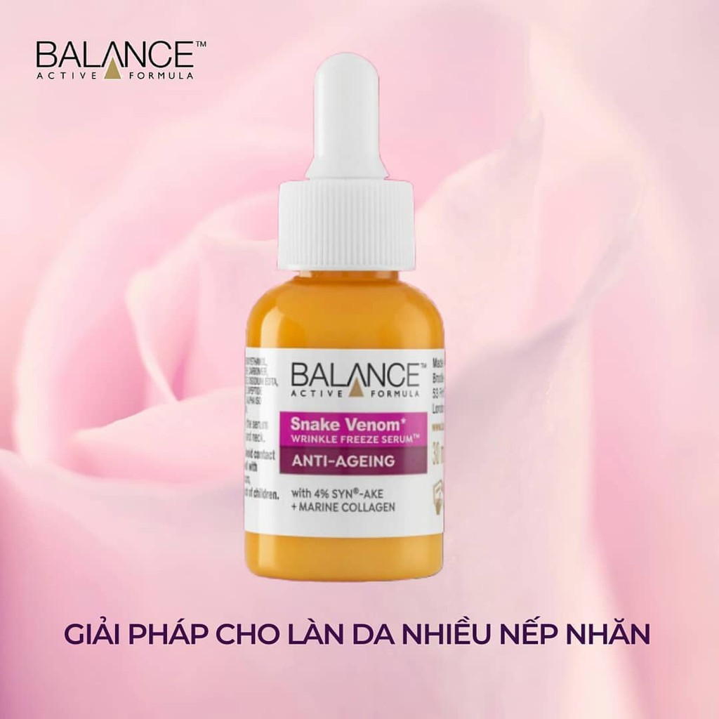 Tinh Chất Nọc Rắn Balance Active Formula Chống Lão Hoá, Giảm Nếp Nhăn - Snake Venom Wrinkle Freeze 30ml-Skinfa