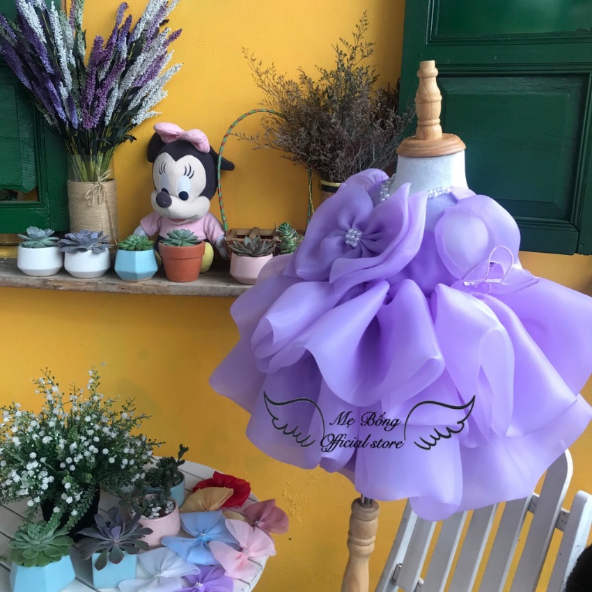 Váy công chua cao cấp có tay-Đầm công chúa-Thời trang cho bé-Váy thiết kế-Đầm thiết kế-Mẹ BốngPrincess dress