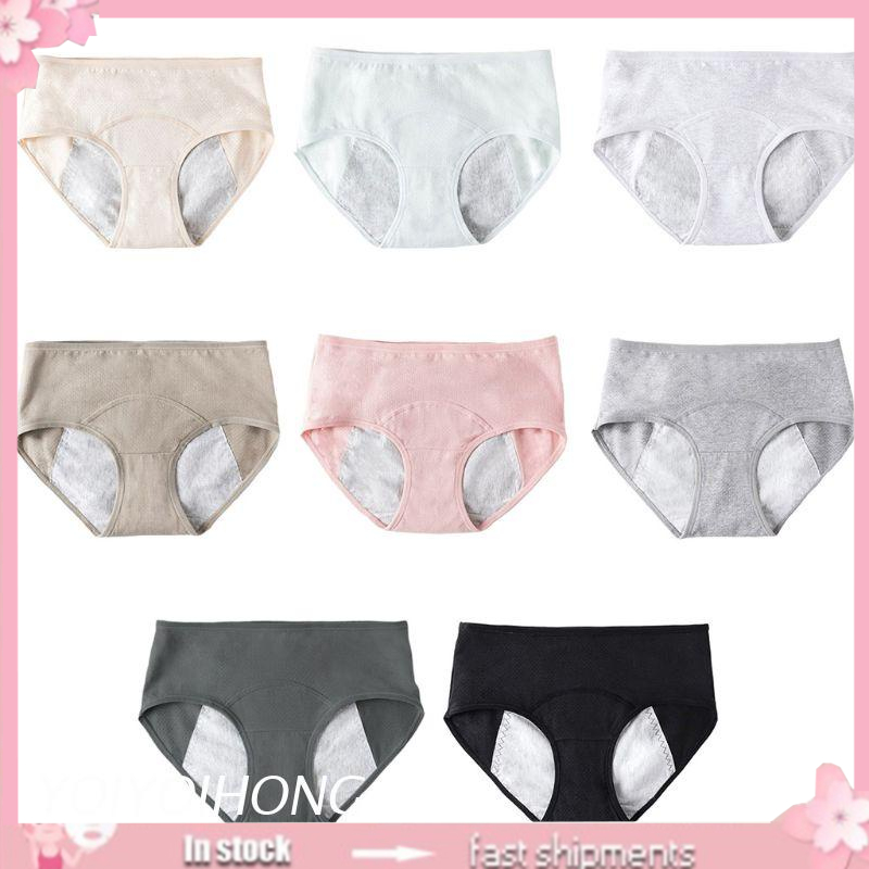 Quần lót cotton lưng vừa chống tràn cho nữ