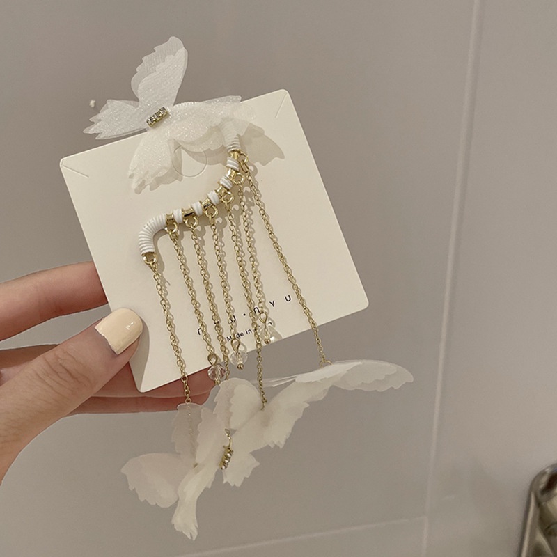 Bông Tai HìNh BướM ĐíNh Tua Rua Xinh XắN