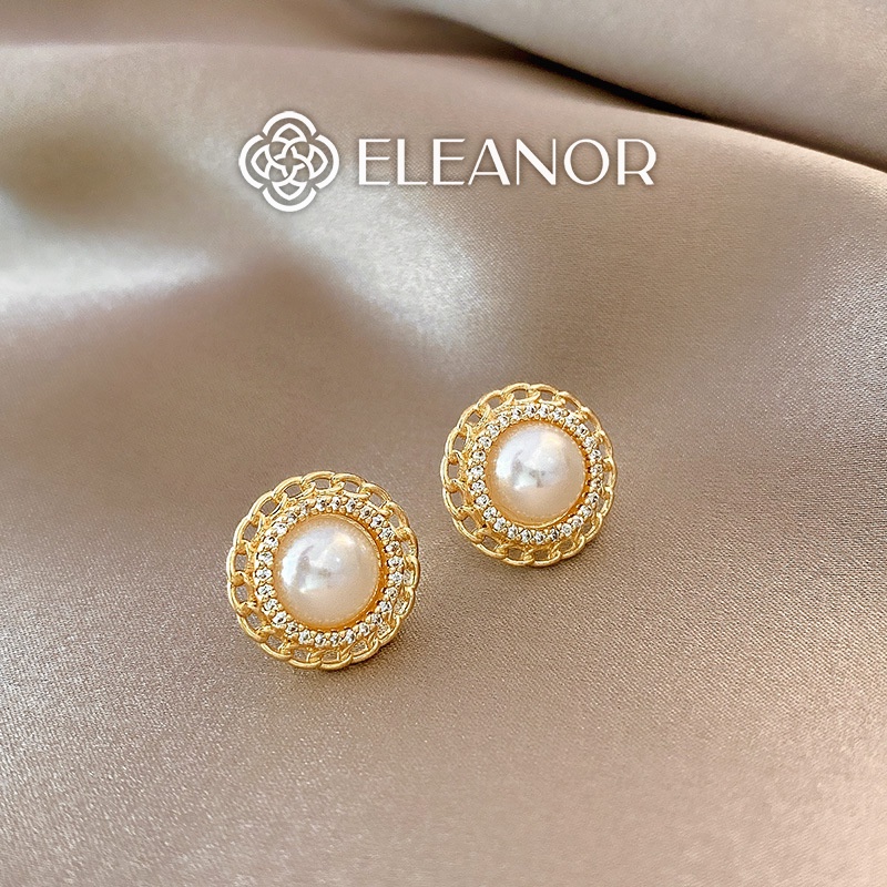 Bông tai nữ Eleanor Accessories ngọc trai nhân tạo phụ kiện trang sức phong cách Hàn Quốc