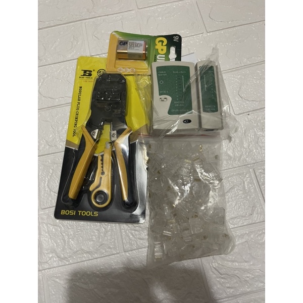 Combo kìm bossi 3468 + test mạng + 100 hạt mạng giá sỉ