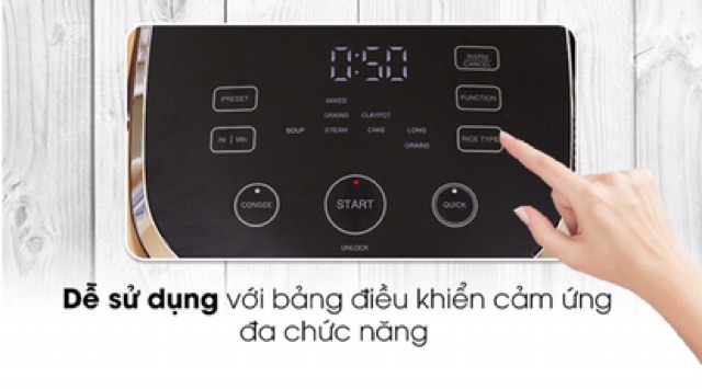 Nồi cơm điện cao tần Sharp 1.8 lít KS-IH191V-GL- Mới 100%- Lòng nồi nhôm dập tráng men chống dính dày