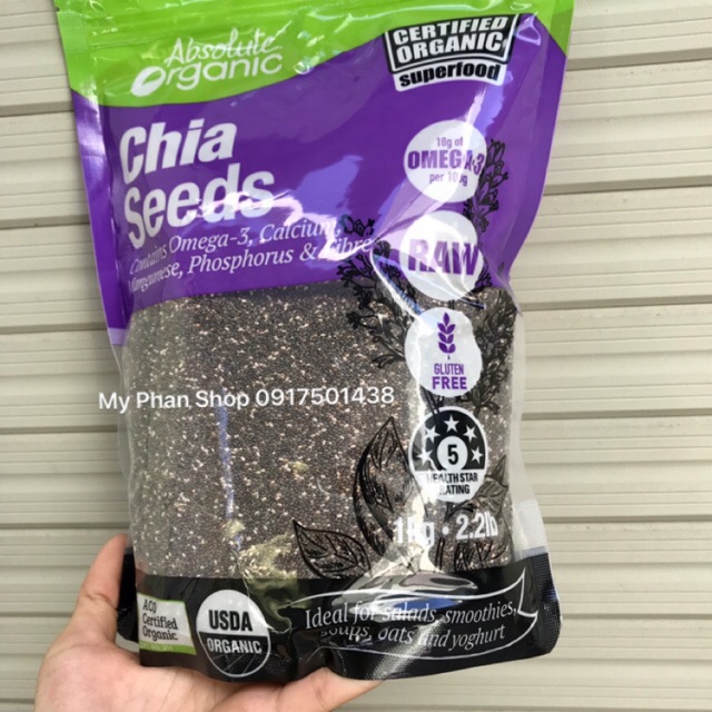 Hạt Chia Úc Organic Chia Seeds 1kg