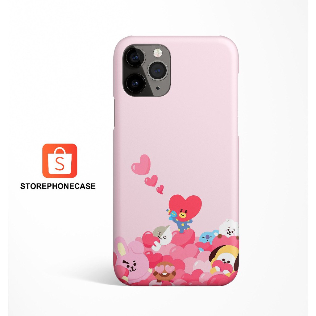 Ốp Điện Thoại Cứng Họa Tiết Bt21 Love Is All Around Us Cho Iphone Samsung Xiaomi Vivo Oppo Realme