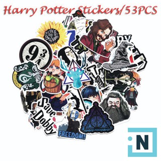 Set 50 Sticker Dán Harry Potter PVC Chống Nước | Dán Điện Thoại | Dán Laptop | Dán Mũ Bảo Hiểm | Dán Vali