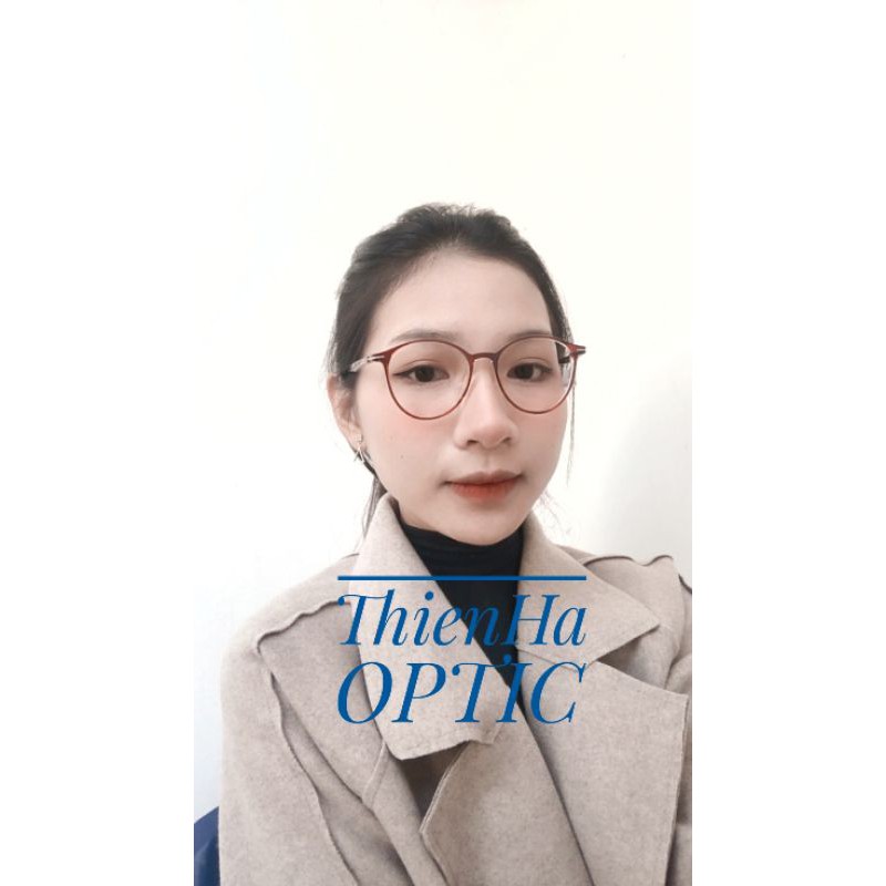 Gọng kính nữ THIENHA OPTICAL dáng tròn đa giác chất liệu nhựa cao cấp,dẻo, nhẹ,trẻ, giữ form kính Shanhe 24240