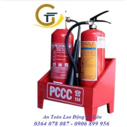 KỆ ĐÔI ĐỂ 2 BÌNH CHỮA CHÁY - ĐỰNG 2 BÌNH/ KỆ