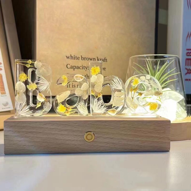 Đèn Ngủ DYI Làm Tên Theo Ý Thích, Đèn Ngủ Hình Chữ Cái Bằng Nhựa Resin, Quà Tặng Ý Nghĩa