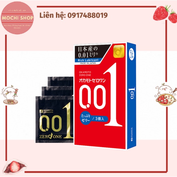 Bao Cao su Siêu mỏng Okamoto 0.01 - Mỏng nhất thế giới