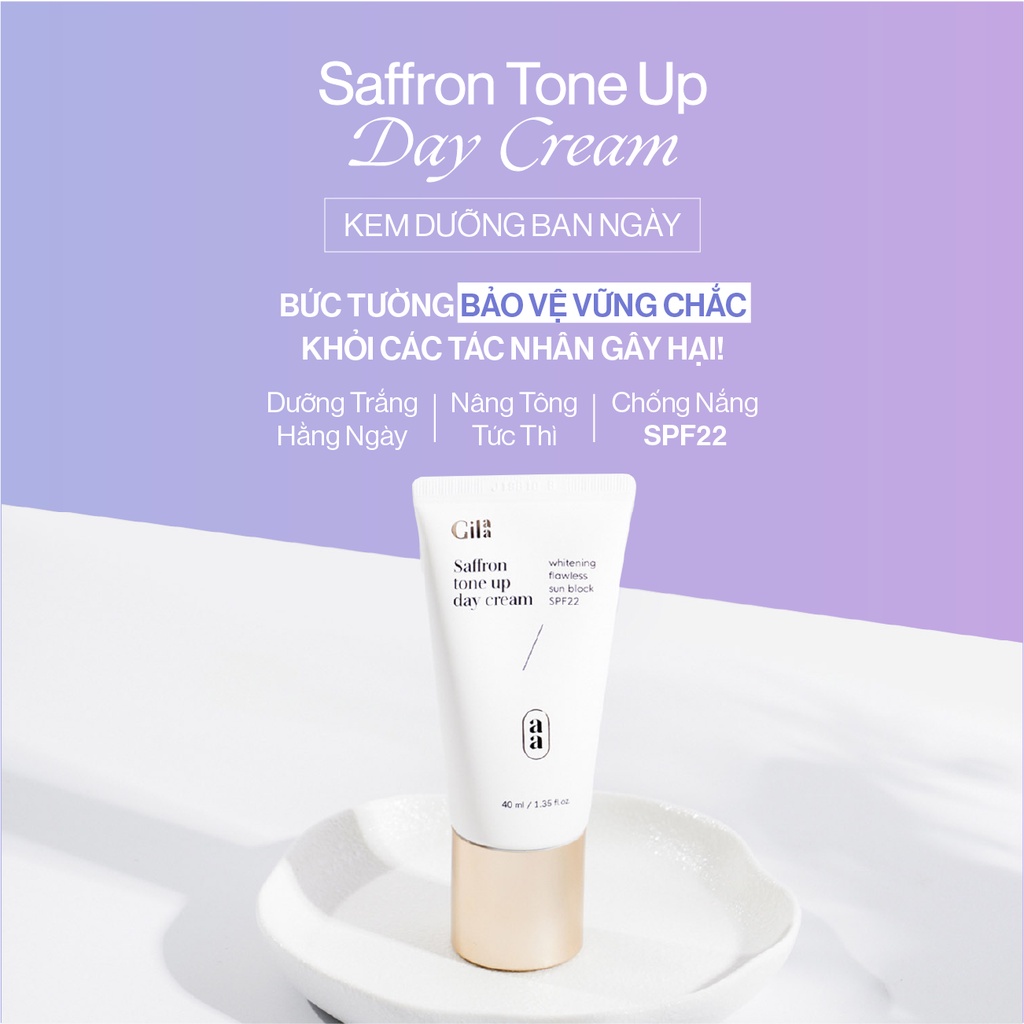 Kem dưỡng ban ngày GILAA SAFFRON TONE UP DAY CREAM - 40ml