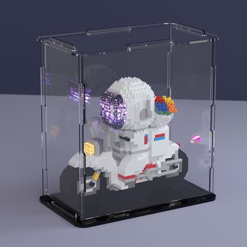 Đồ chơi xếp hình lắp ráp Phi Hành Gia Lái Xe kèm đèn led lego nanoblocks