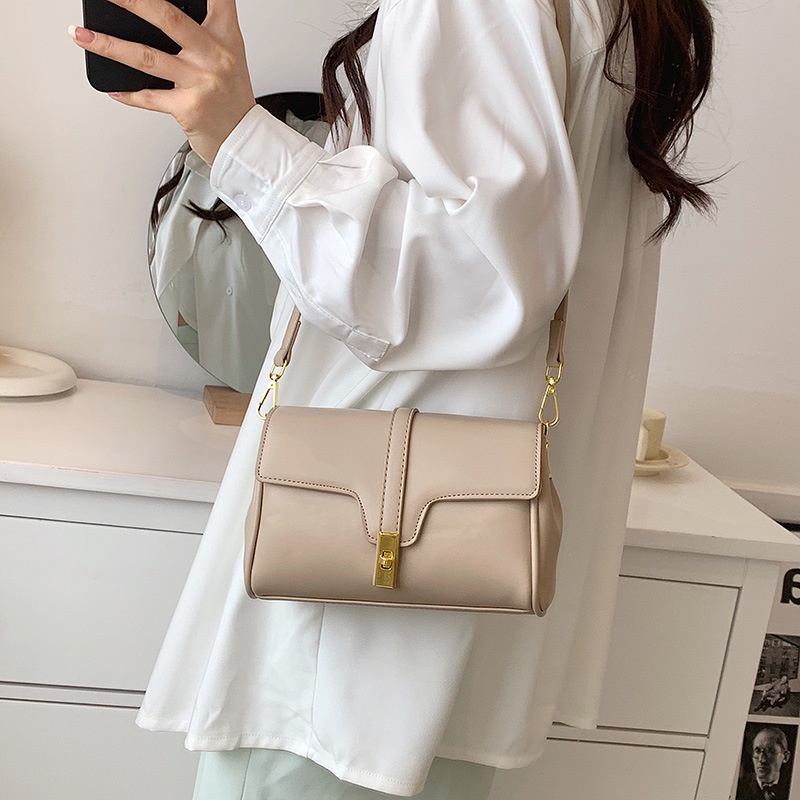 Túi Đeo Chéo Dáng Vuông Nhỏ Có Khóa Đa Năng Thời Trang Cho Nữ