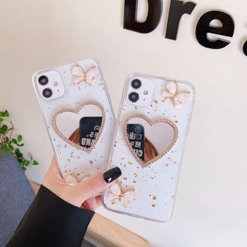 Ốp hình con bướm tráng gương cho IPhone 12mini 11promax 11/12 Pro Max/8 Plus/12 Mini/11 Pro Max/XS/7/8/X/XR/XsMax 7 / 8 | BigBuy360 - bigbuy360.vn