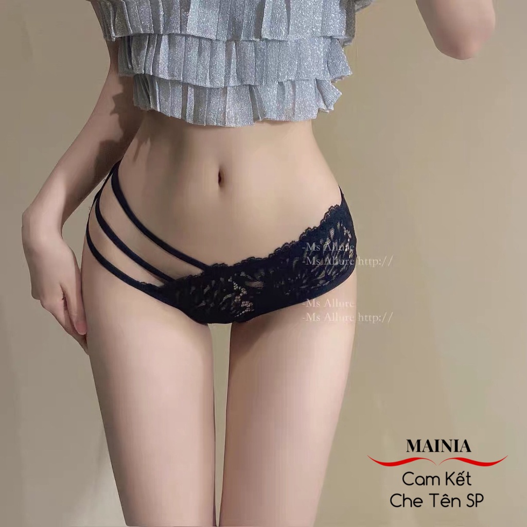 Quần Lót Ren 3 Dây Hông Siêu Đẹp Sang Chảnh Qúy Phái Chíp Ren Cao Cấp Mainia Shop