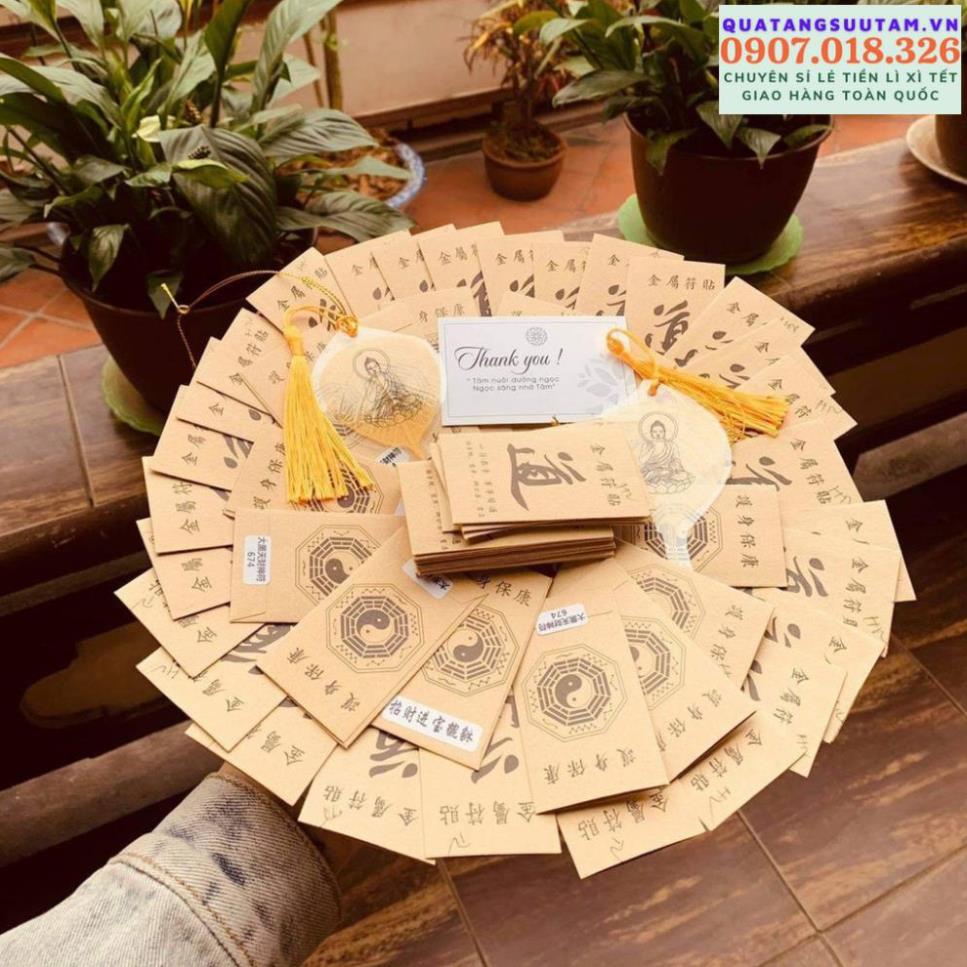 Miếng dán ⚡️𝐅𝐑𝐄𝐄𝐒𝐇𝐈𝐏⚡️ hỷ thần tài linh phù để ví, ốp dán điện thoại máy tính bảng