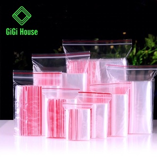 100g túi zip viền đỏ các size - túi zipper