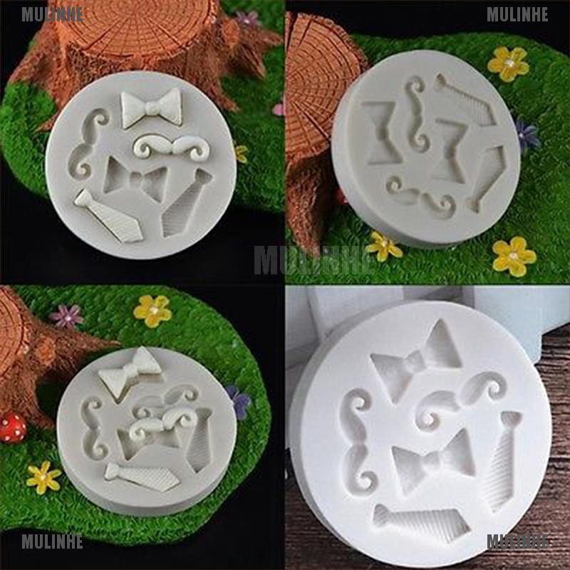 Khuôn Silicone Tạo Hình Râu Nơ Trang Trí Bánh