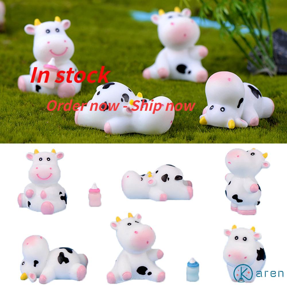 Mô hình bò sữa mini dễ thương trang trí đa dụng