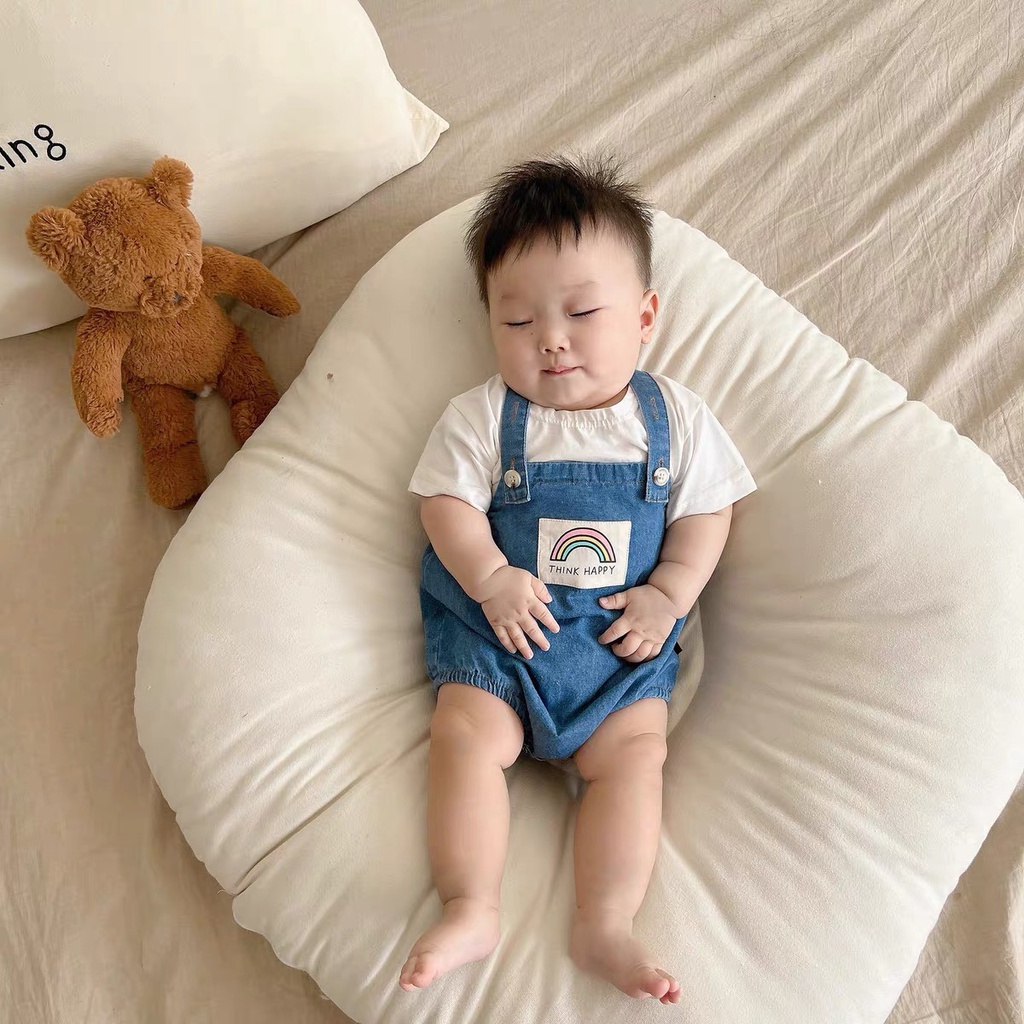 Quần yếm trẻ em họa tiết cầu vồng đáng yêu