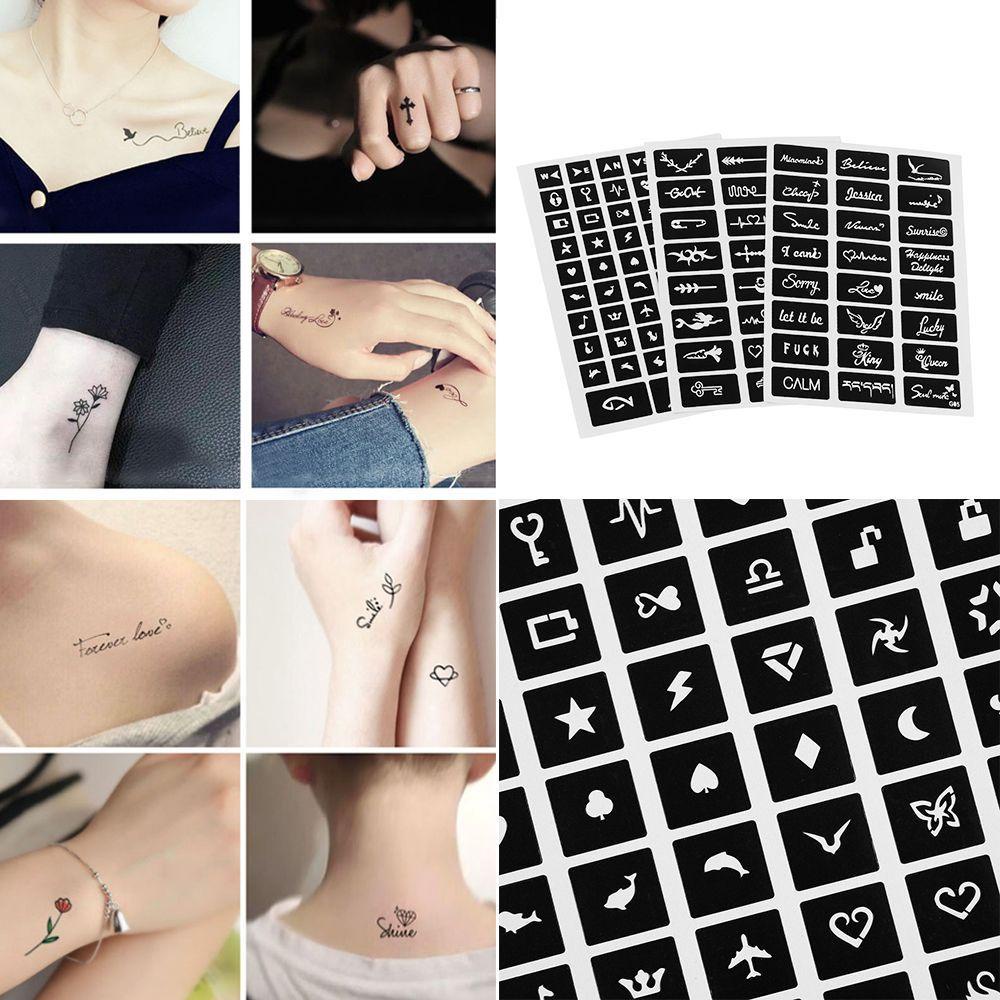 WATTLE Set 105 Tấm Dán Hình Xăm Tạm Thời Họa Tiết Hoạt Hình Đáng Yêu
